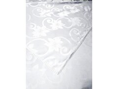 Fata de masa alba din damasc de lux 250x140